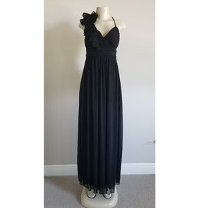 City Triangles Asymmetrical Long Black Dress